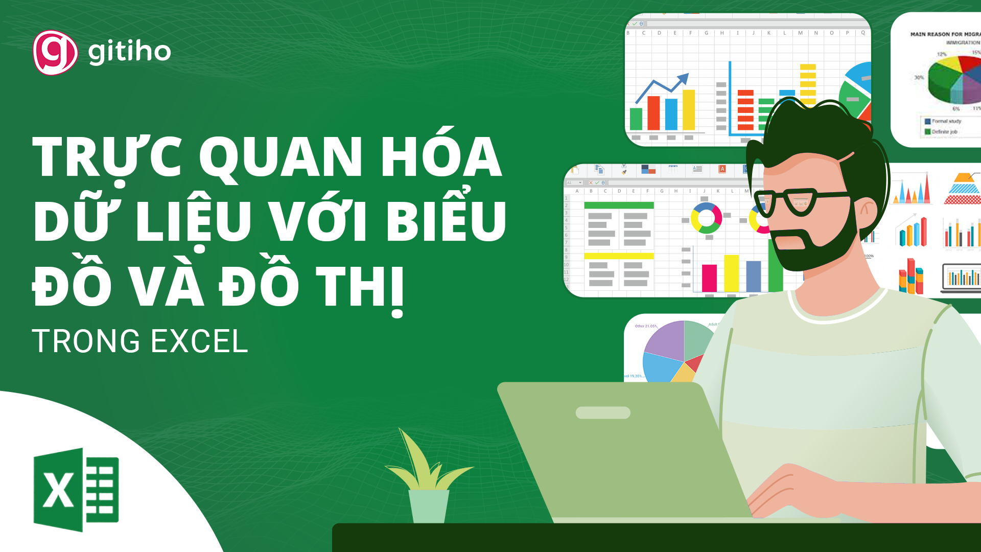 Trực quan Báo cáo, Dữ liệu với Biểu đồ, Đồ thị bằng Excel (Excel Data Visualization)